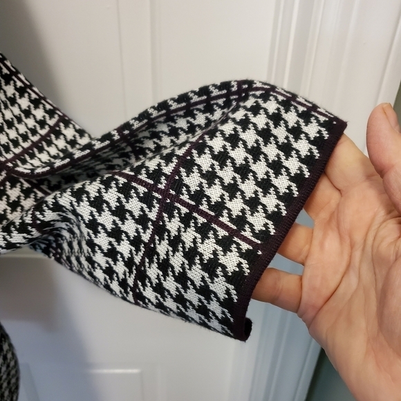 Calvin Klein Black Houndstooth Pullover Sweater Sz XL, Classic, Business Casual - Picture 3 of 9